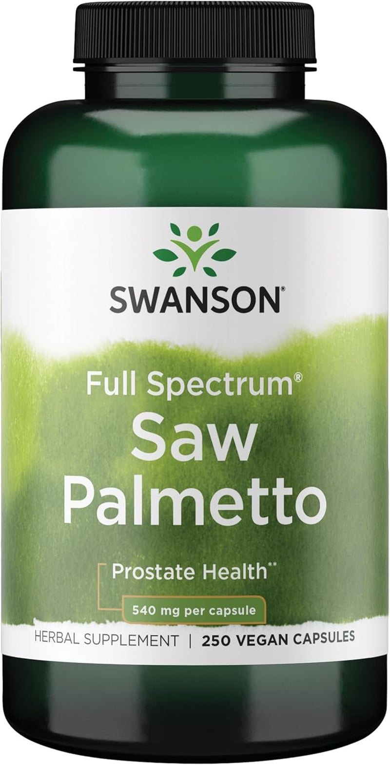 Saw Palmetto Full Spectrum Herbal Supplement for Men Seeking Prostate, Hair, and Urinary Health Support - 540 Mg (250 Vegan Capsules)