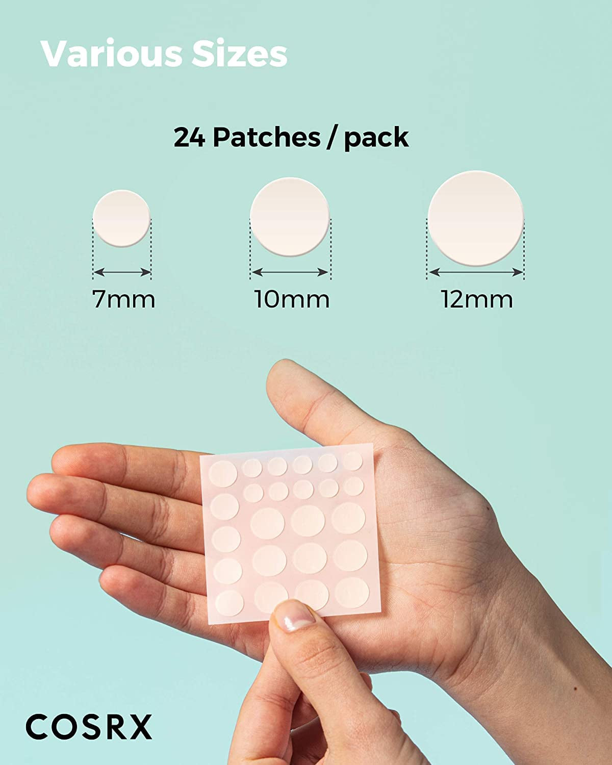 Acne Pimple Patch Absorbing Hydrocolloid Original 3 Size Patches for Blemishes and Zits Cover, Absorbs Zits & Blemish, Spot Stickers for Face and Body, Korean Skin Care (96 Count)